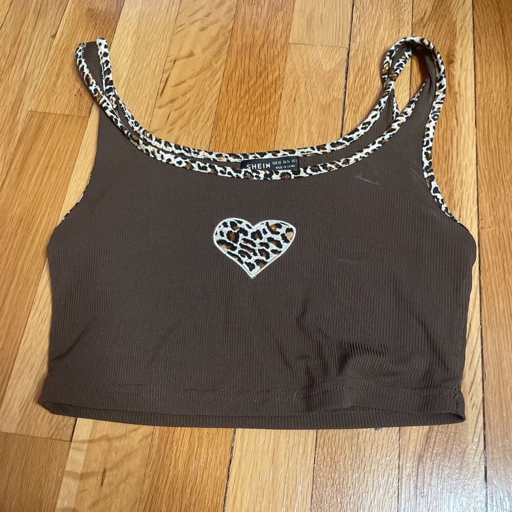 Cute brown XS tank top